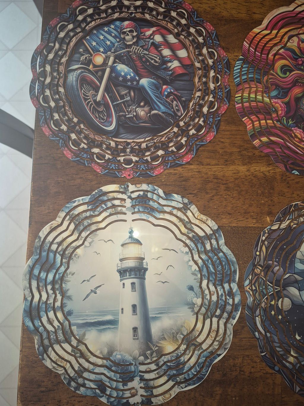 8 inch custom sublimation wind spinner (wavy circle)