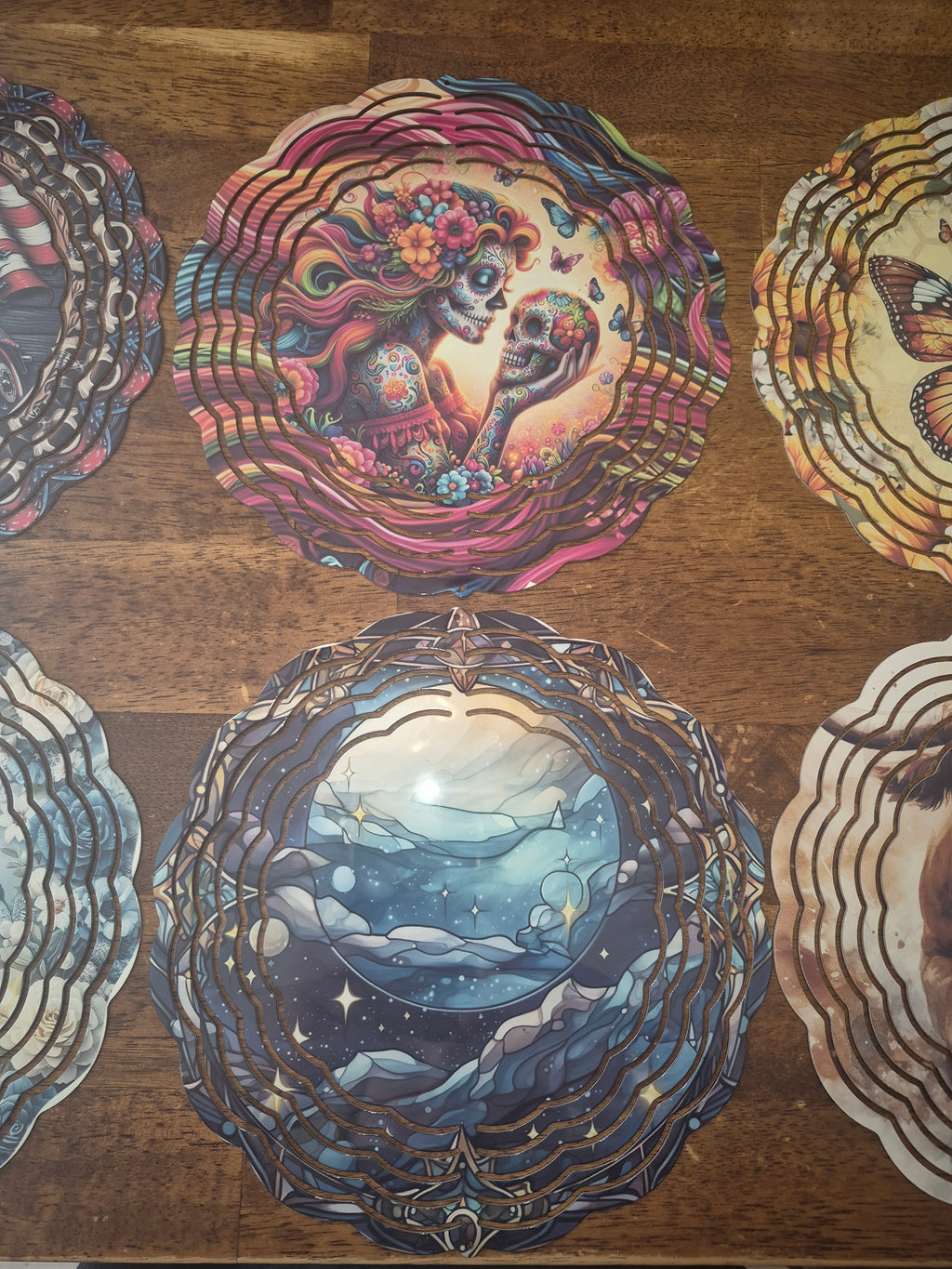 8 inch custom sublimation wind spinner (wavy circle)