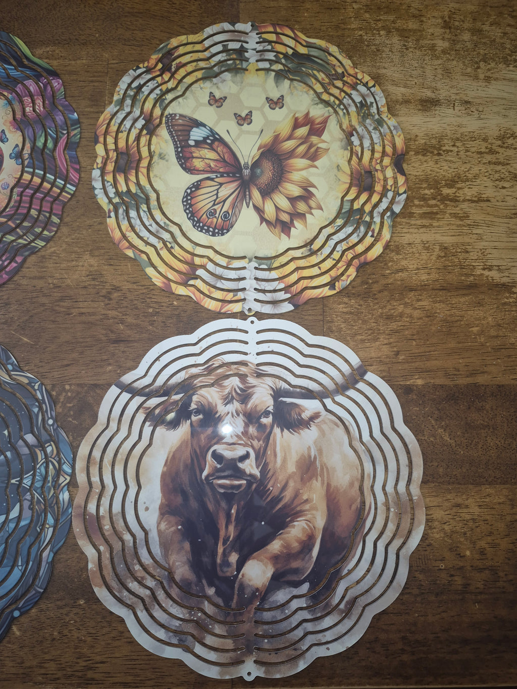 8 inch custom sublimation wind spinner (wavy circle)