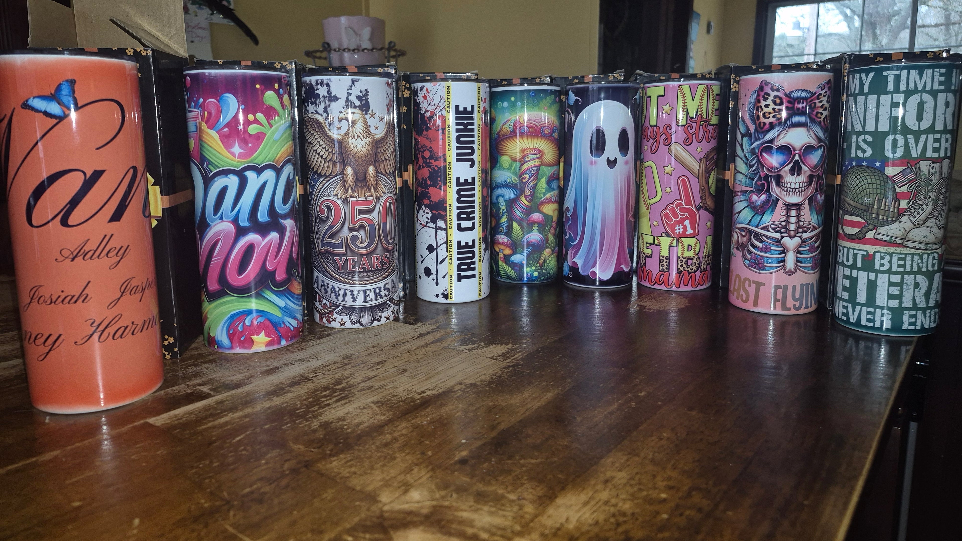20oz custom tumbler w straw