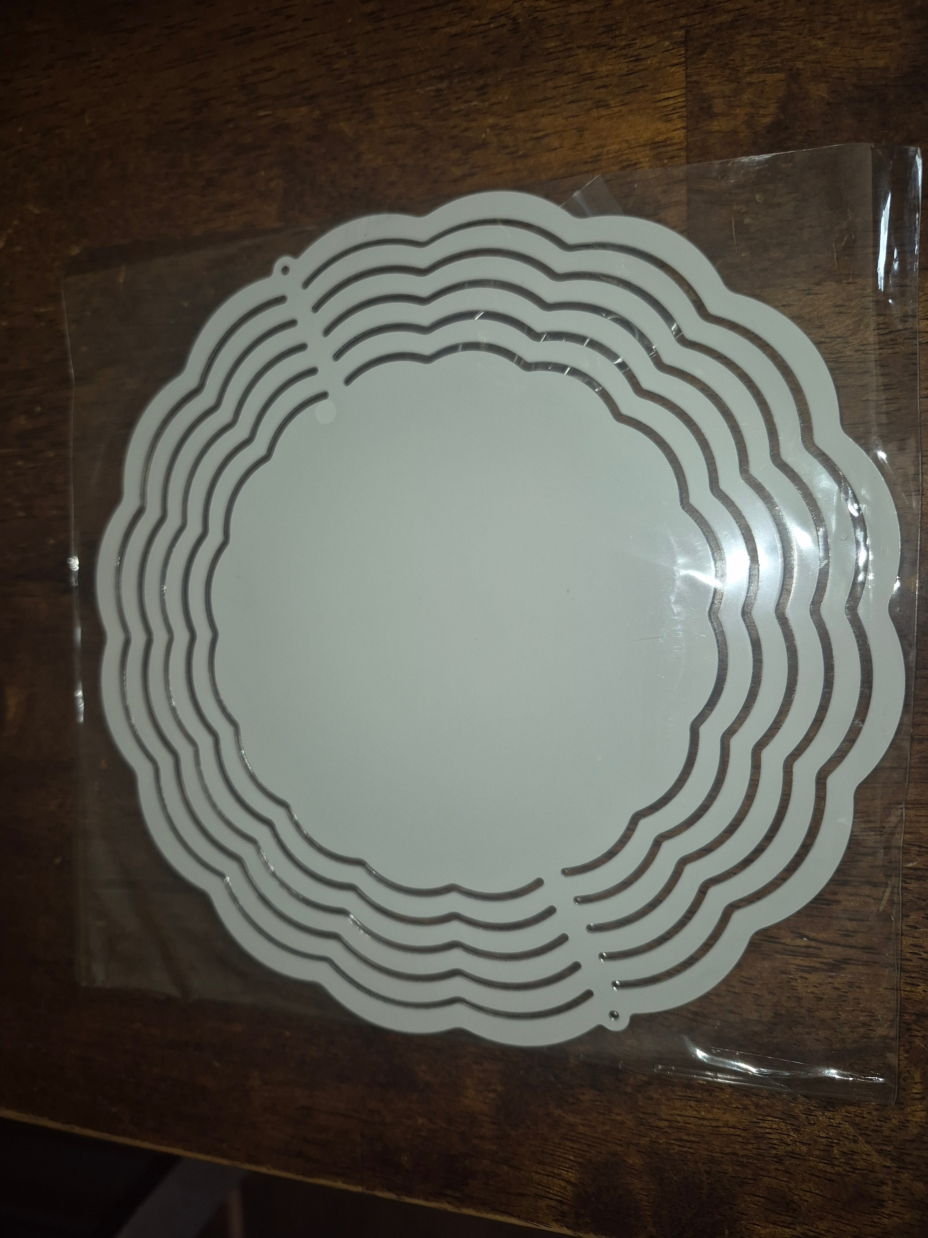 8 inch custom sublimation wind spinner (wavy circle)