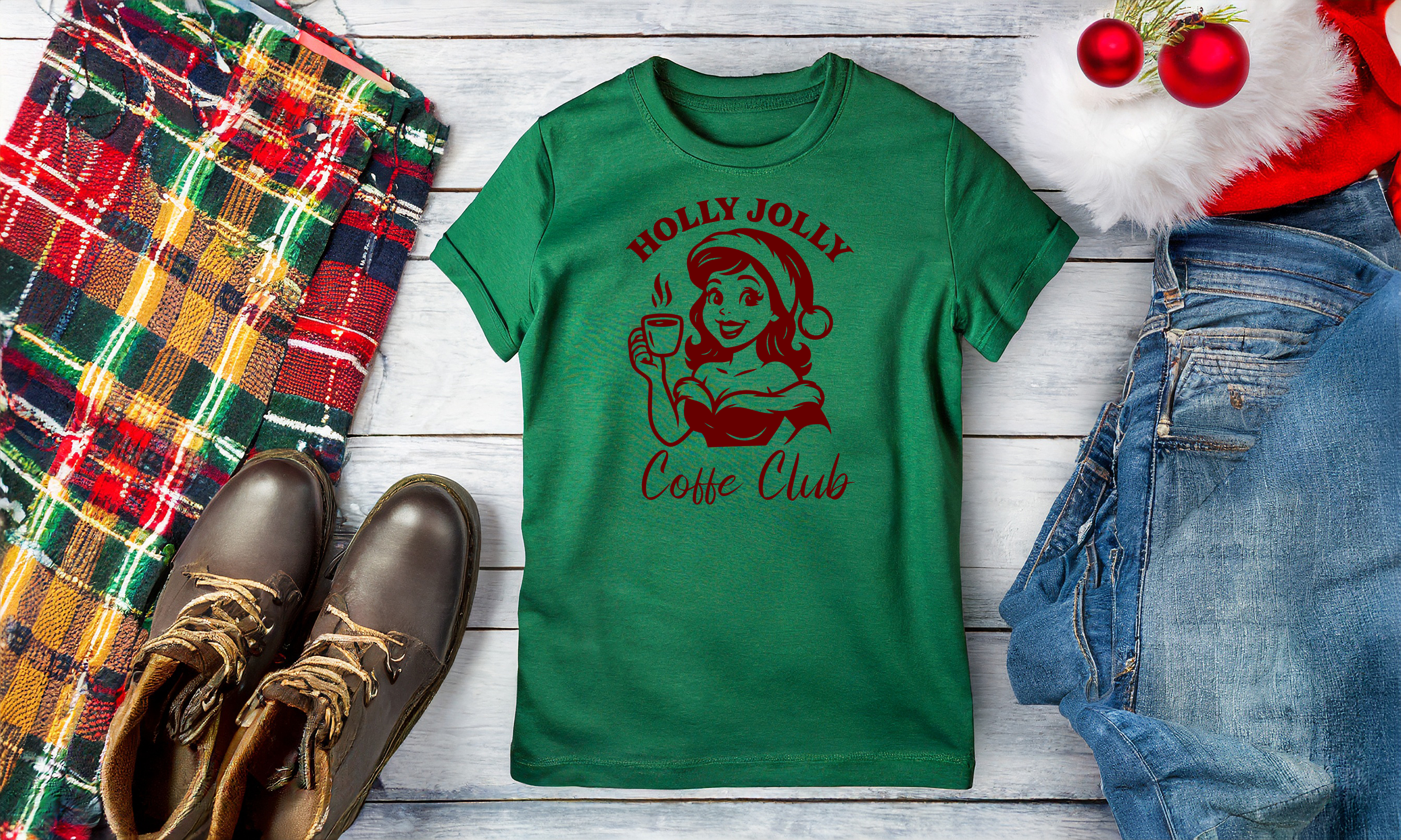 T-Shirt Holly Jolly Coffee Club
