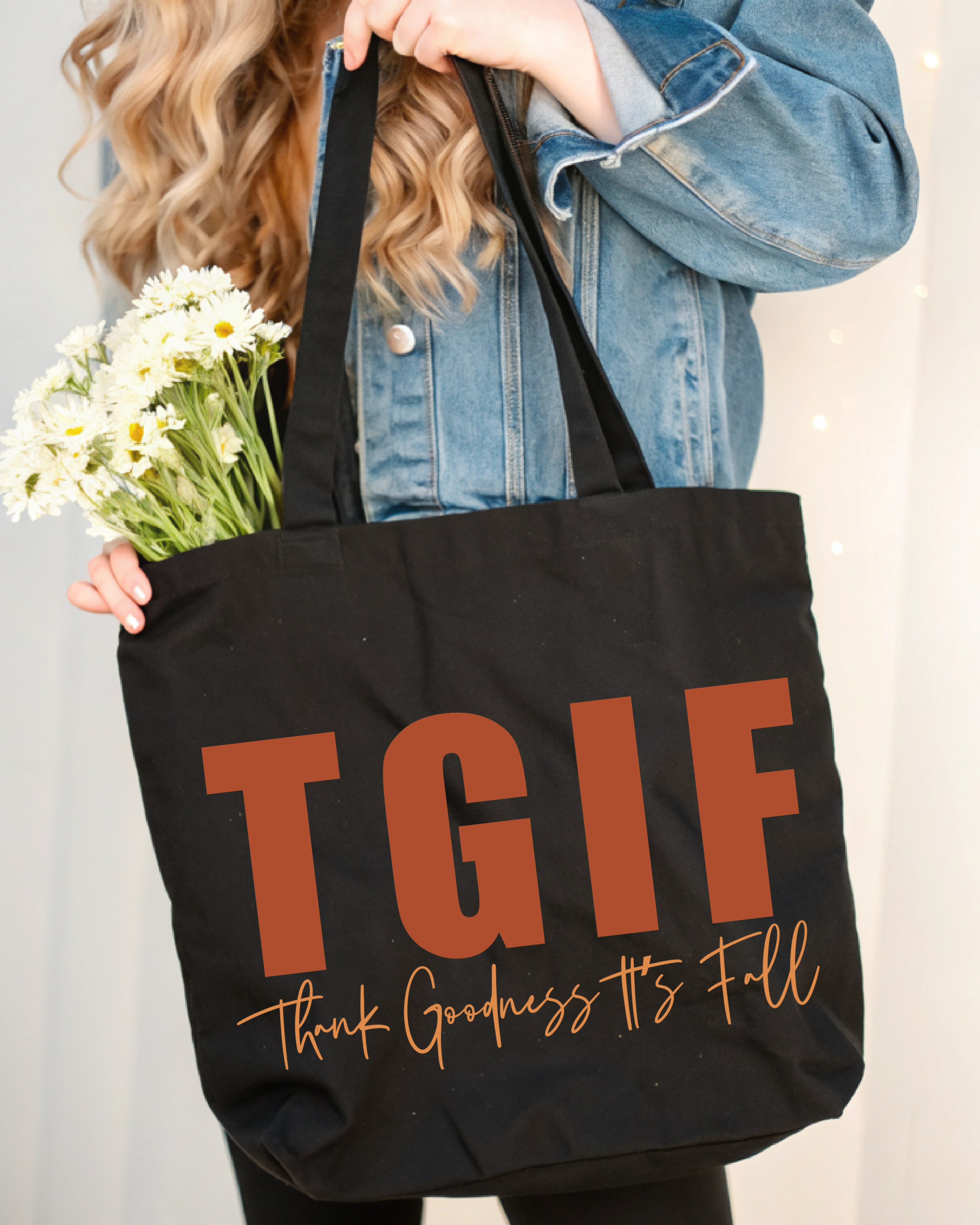 Tote Bag TGIF Thank Goodness its Fall