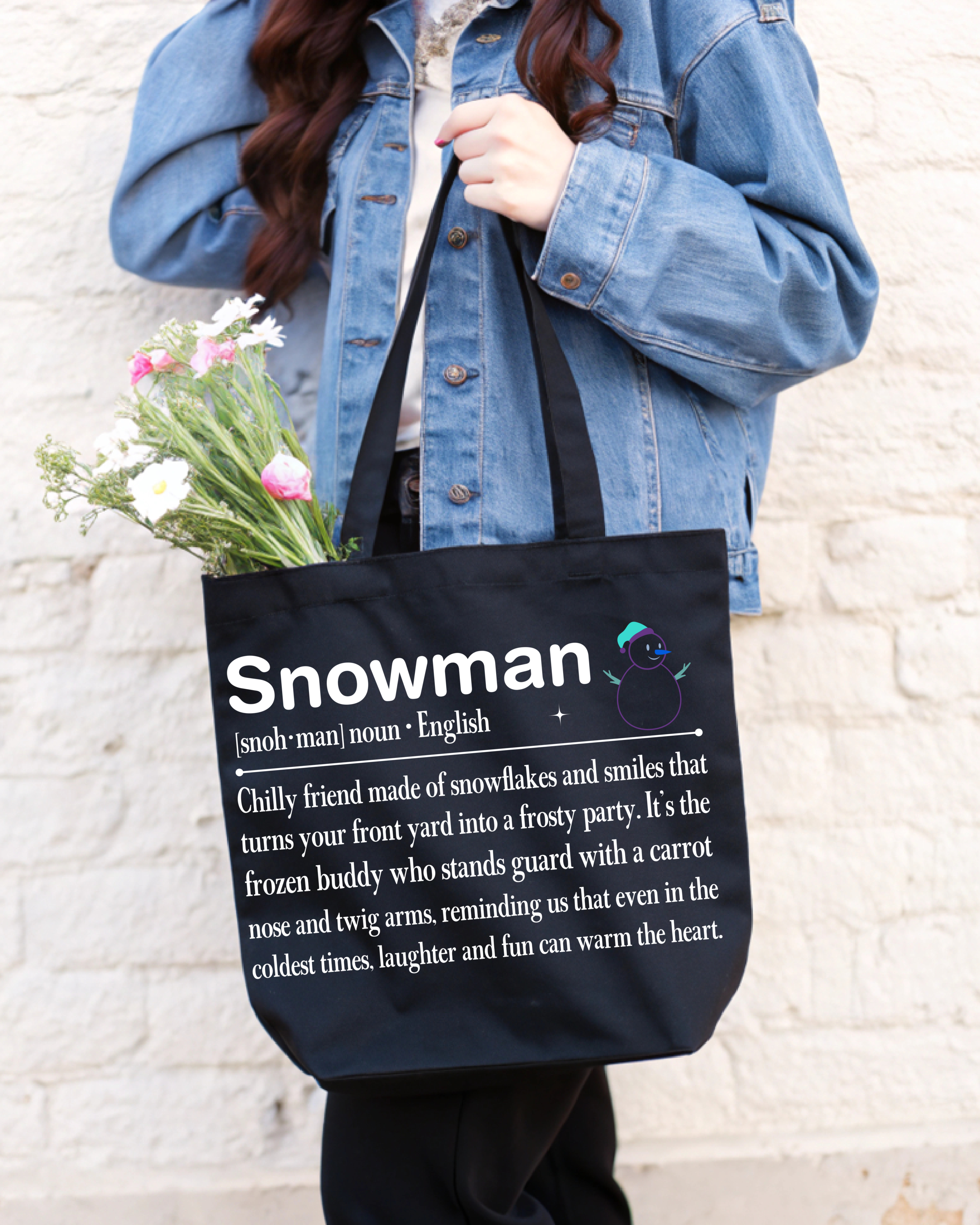 Tote Bag Definition of a Snowman