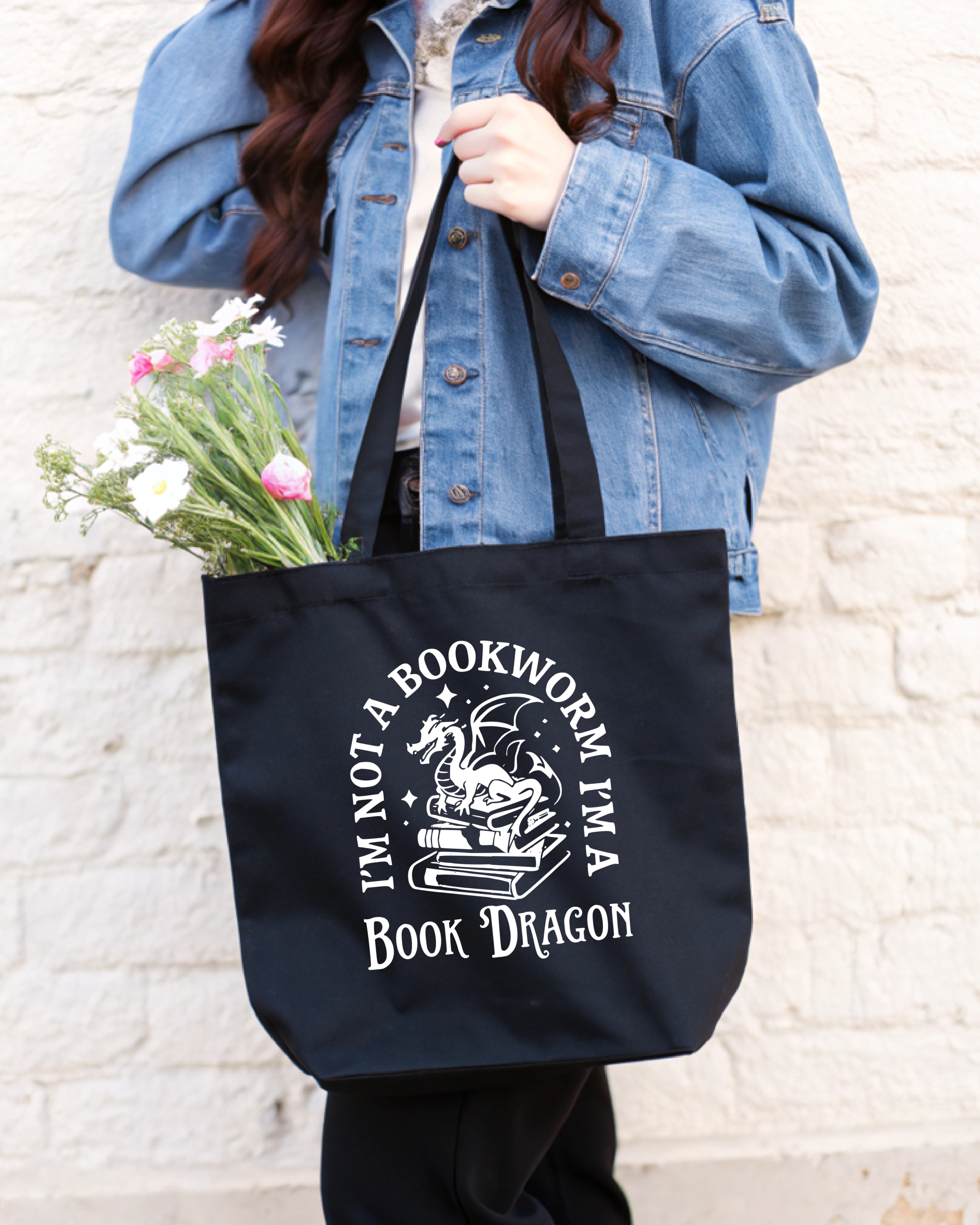 Tote Bag I'm not a Bookworm I'm a Book Dragon