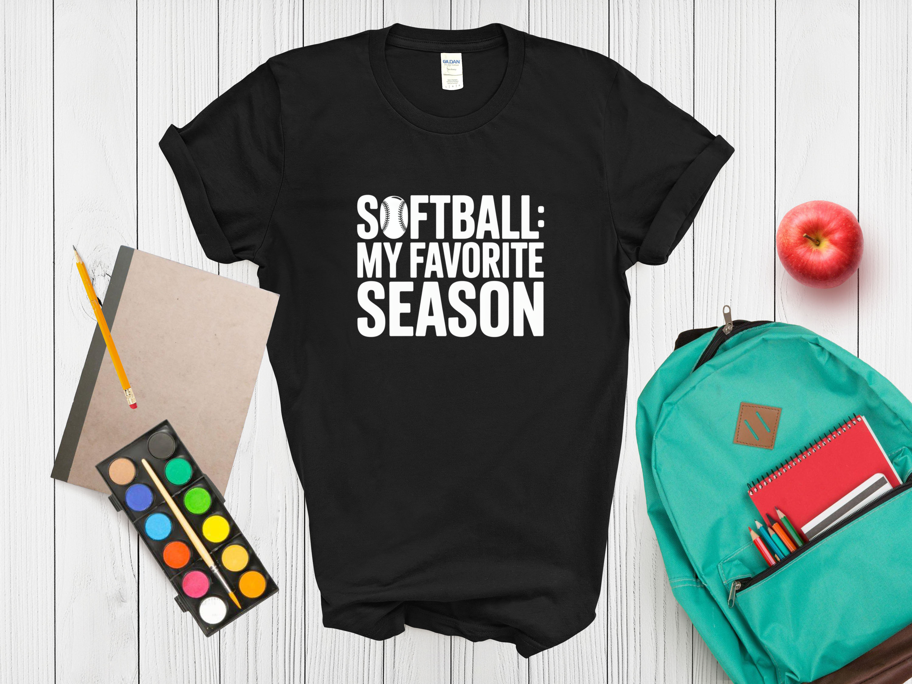 Kids Sports T-shirt Softball is My Favorite season
