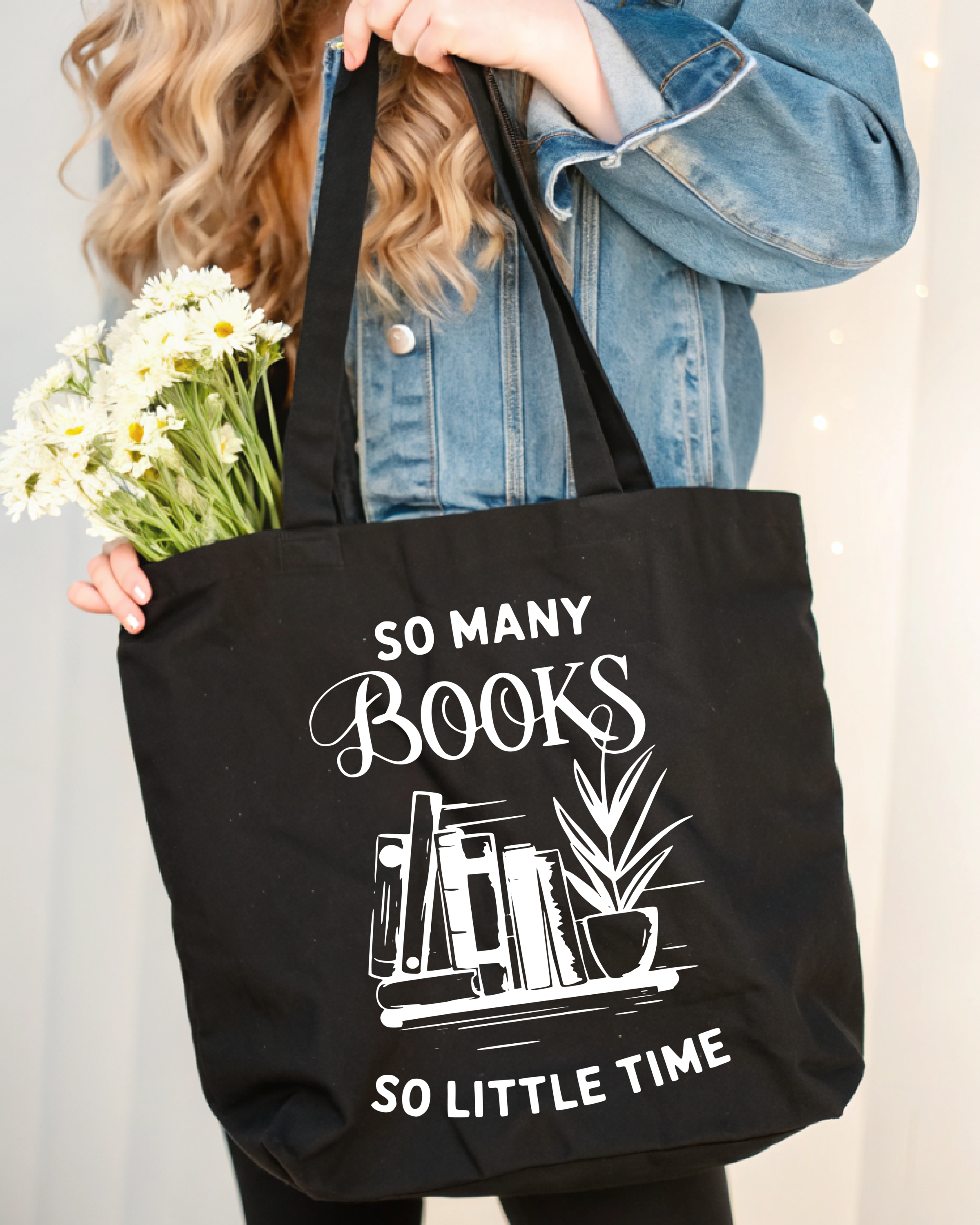 Tote Bag So Many Books So Little Time