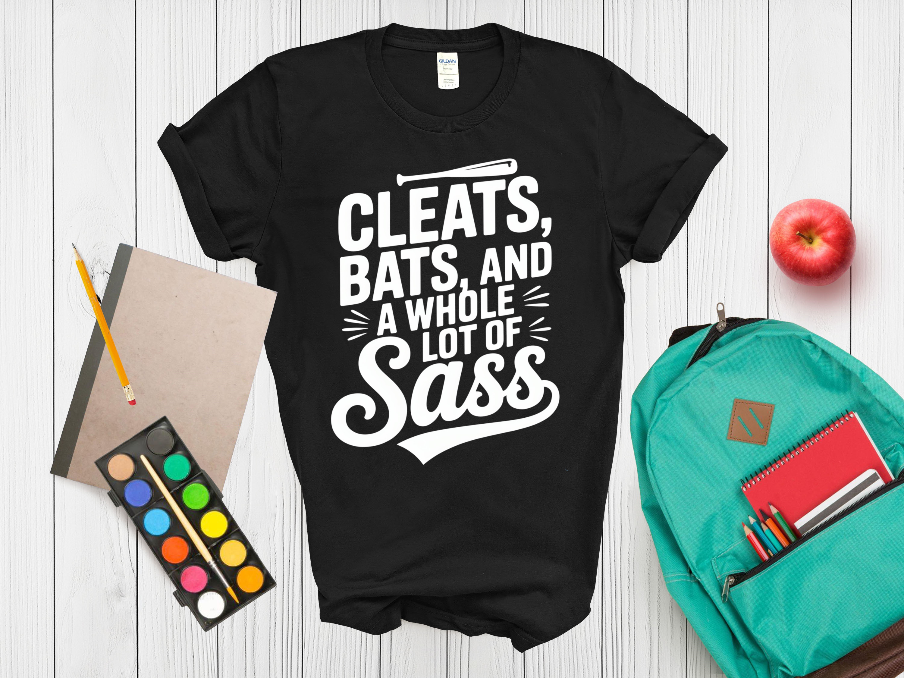 Kids T-shirt Cleats, Bats, and a whole lot of sass