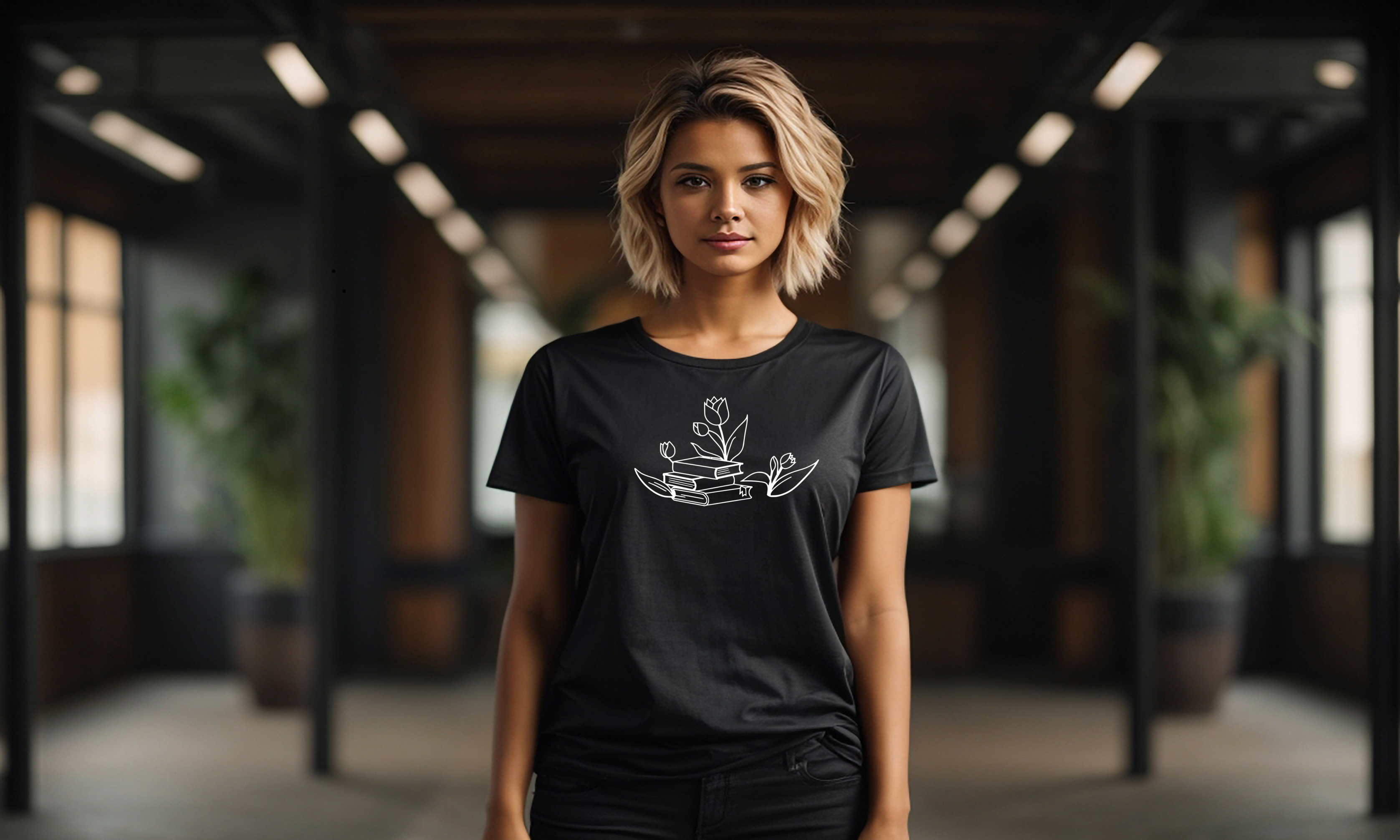 T-Shirt Books with Tulips