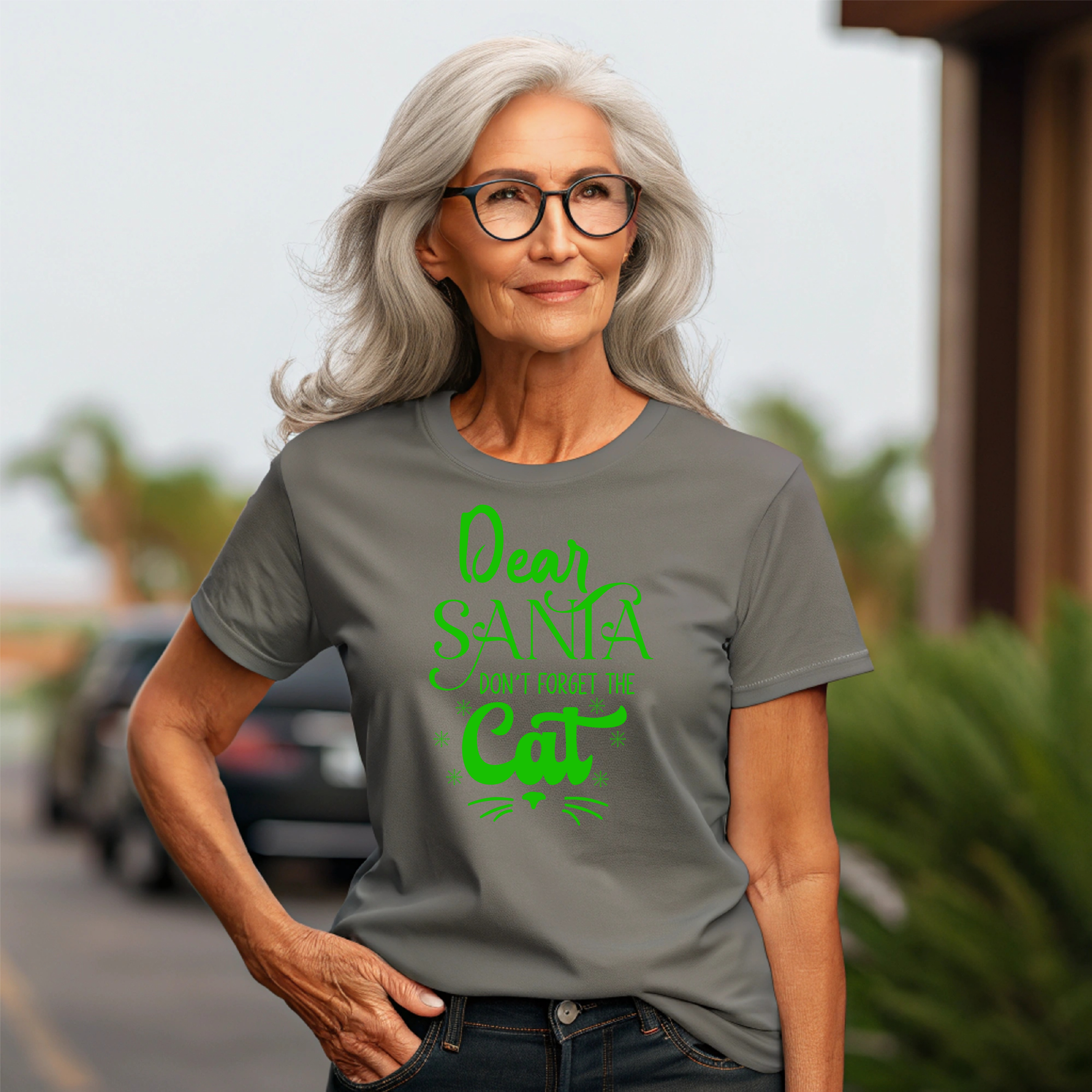 T-Shirt Dear Santa Don't Forget the Cats