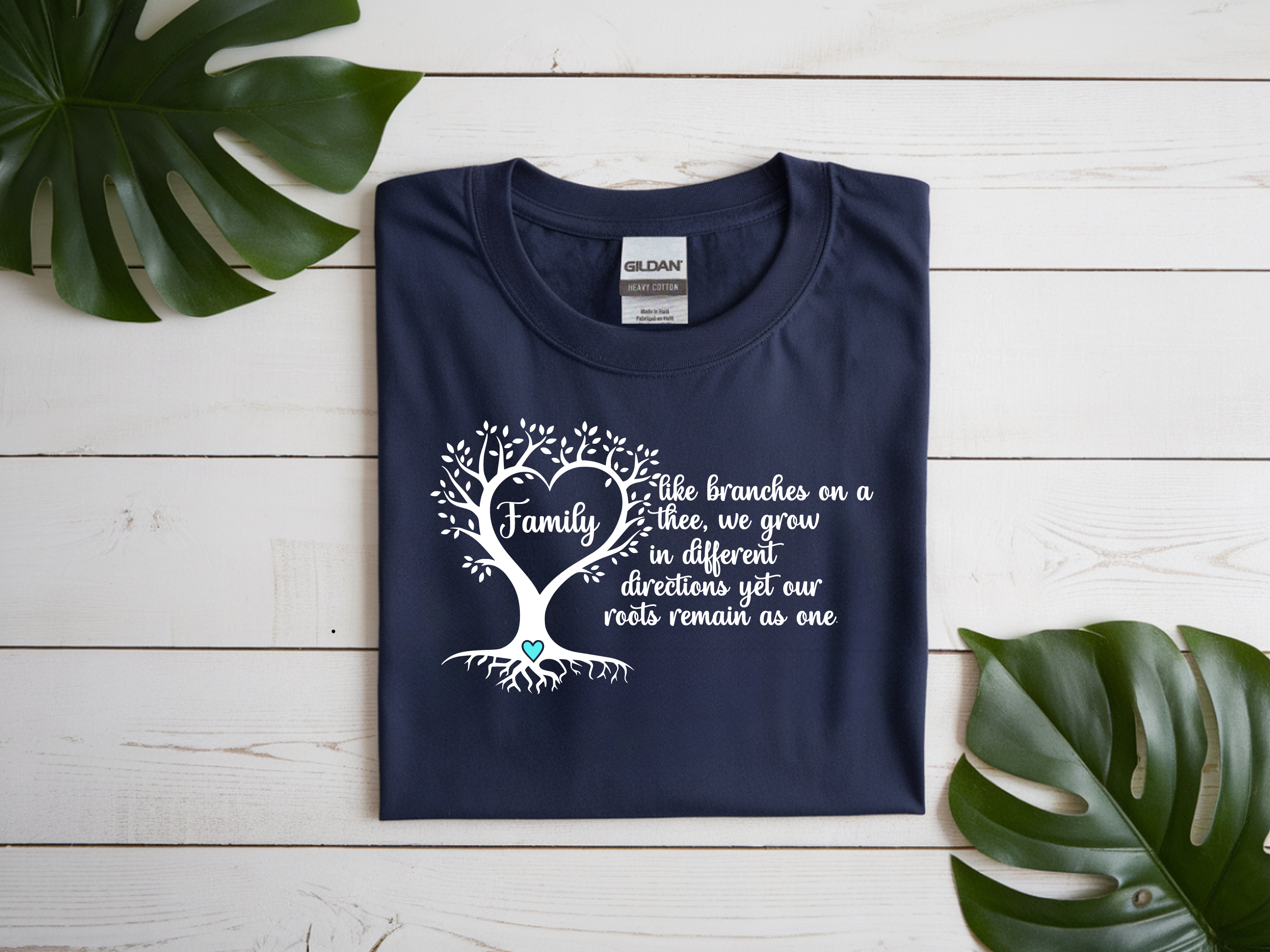 T-Shirt Family Centered Inside the Heart