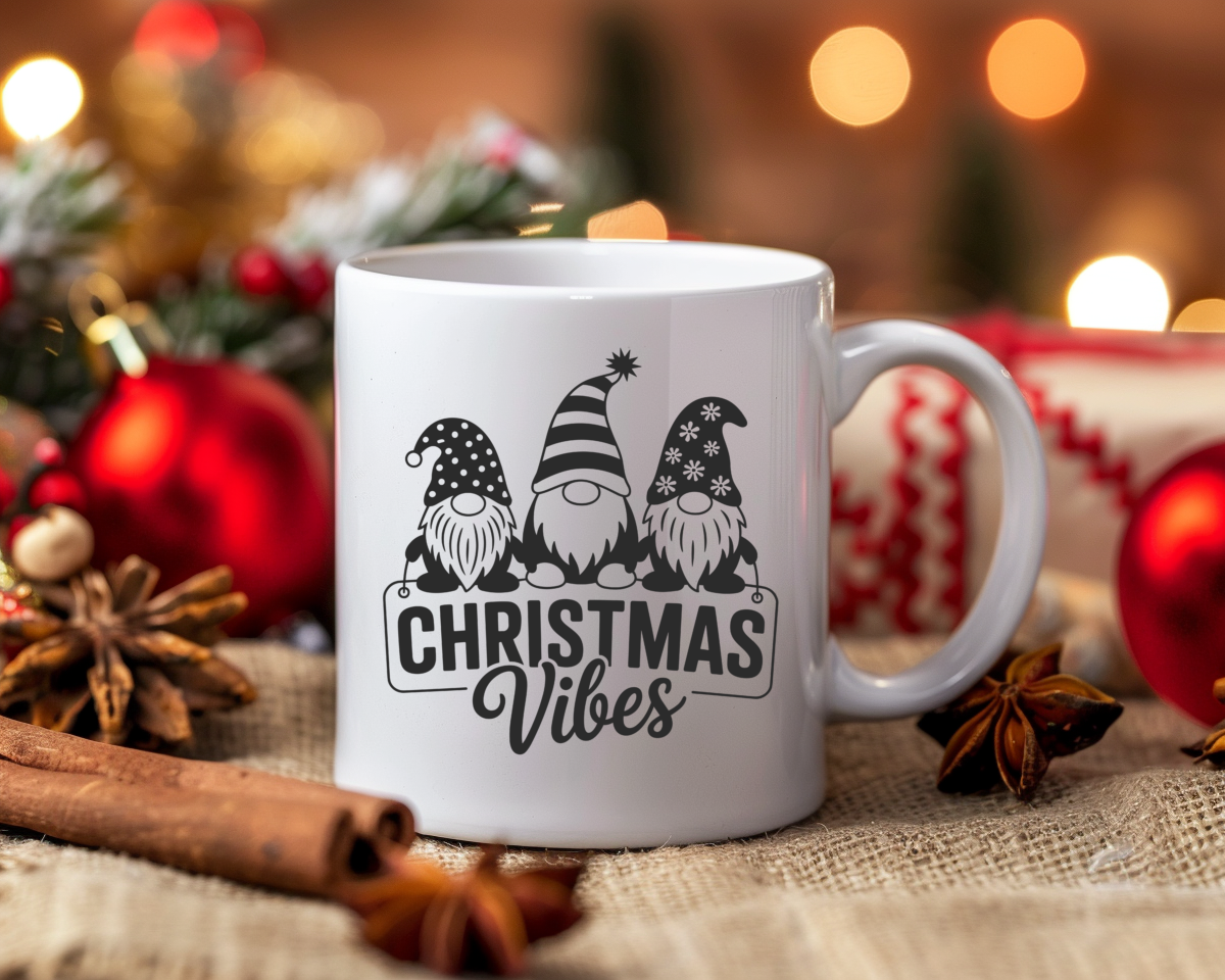 11oz Coffee Mug Gnomes Christmas Vibes