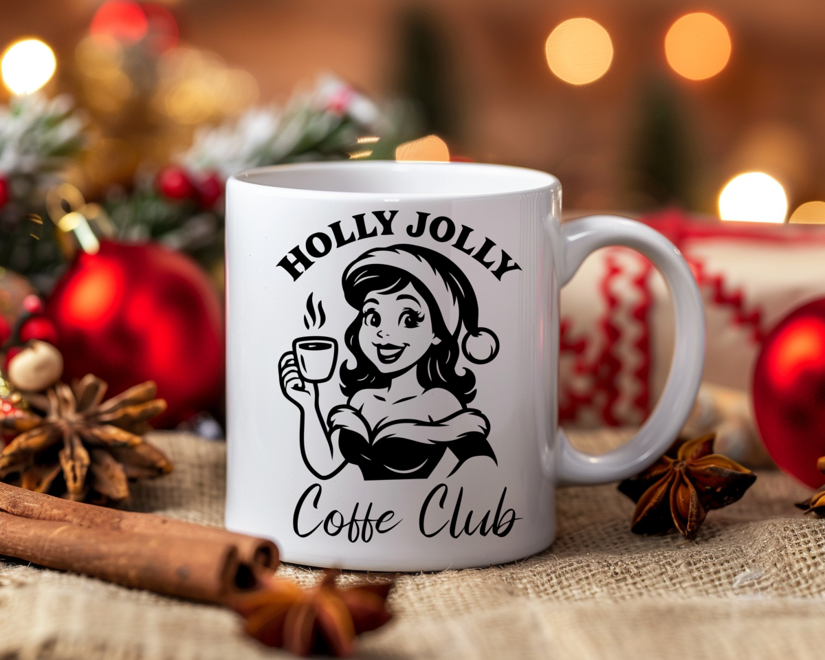 Coffee Mug Holly Jolly Coffee Club