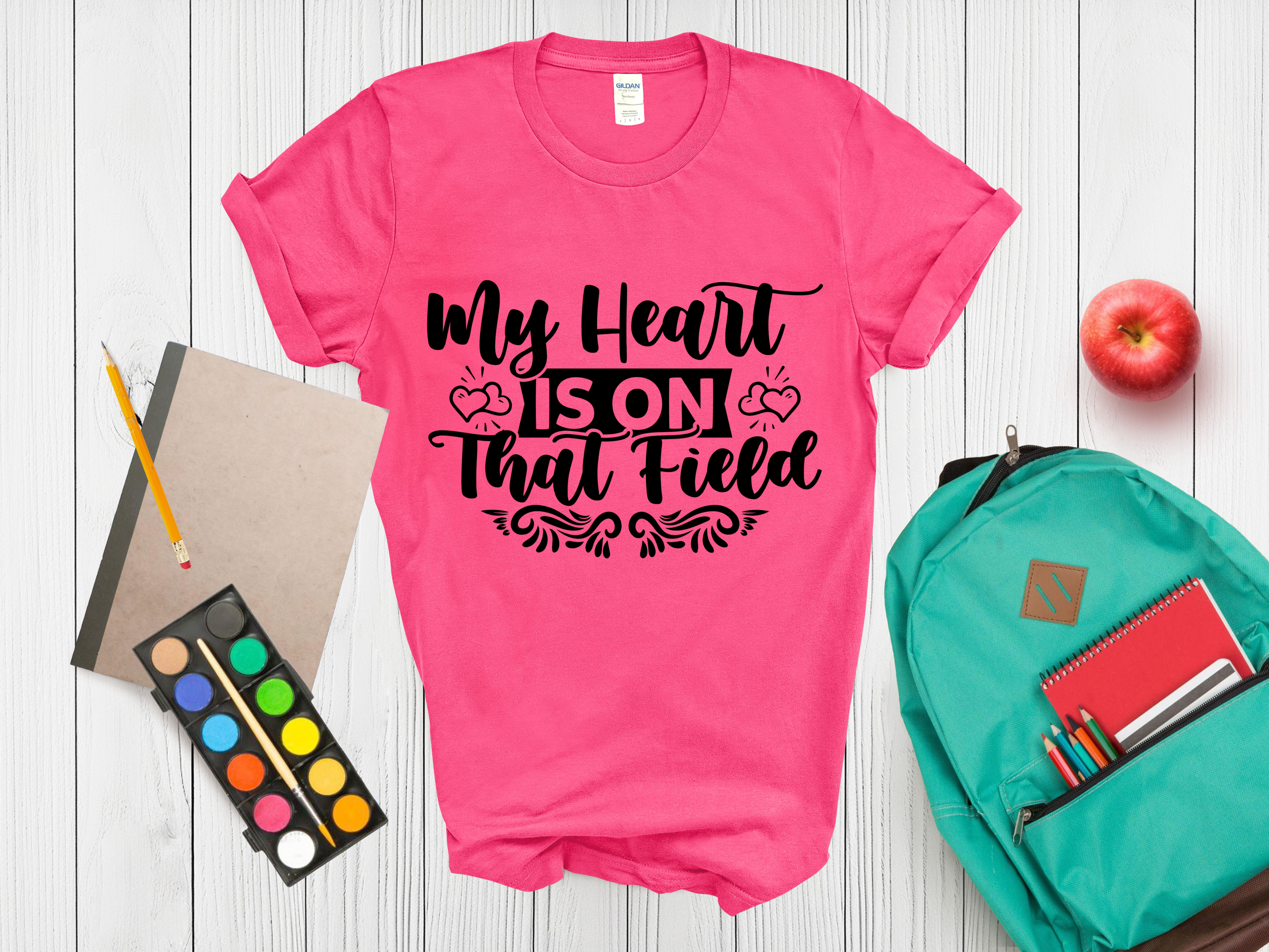 Kids Sports Tee My Hearts on that field