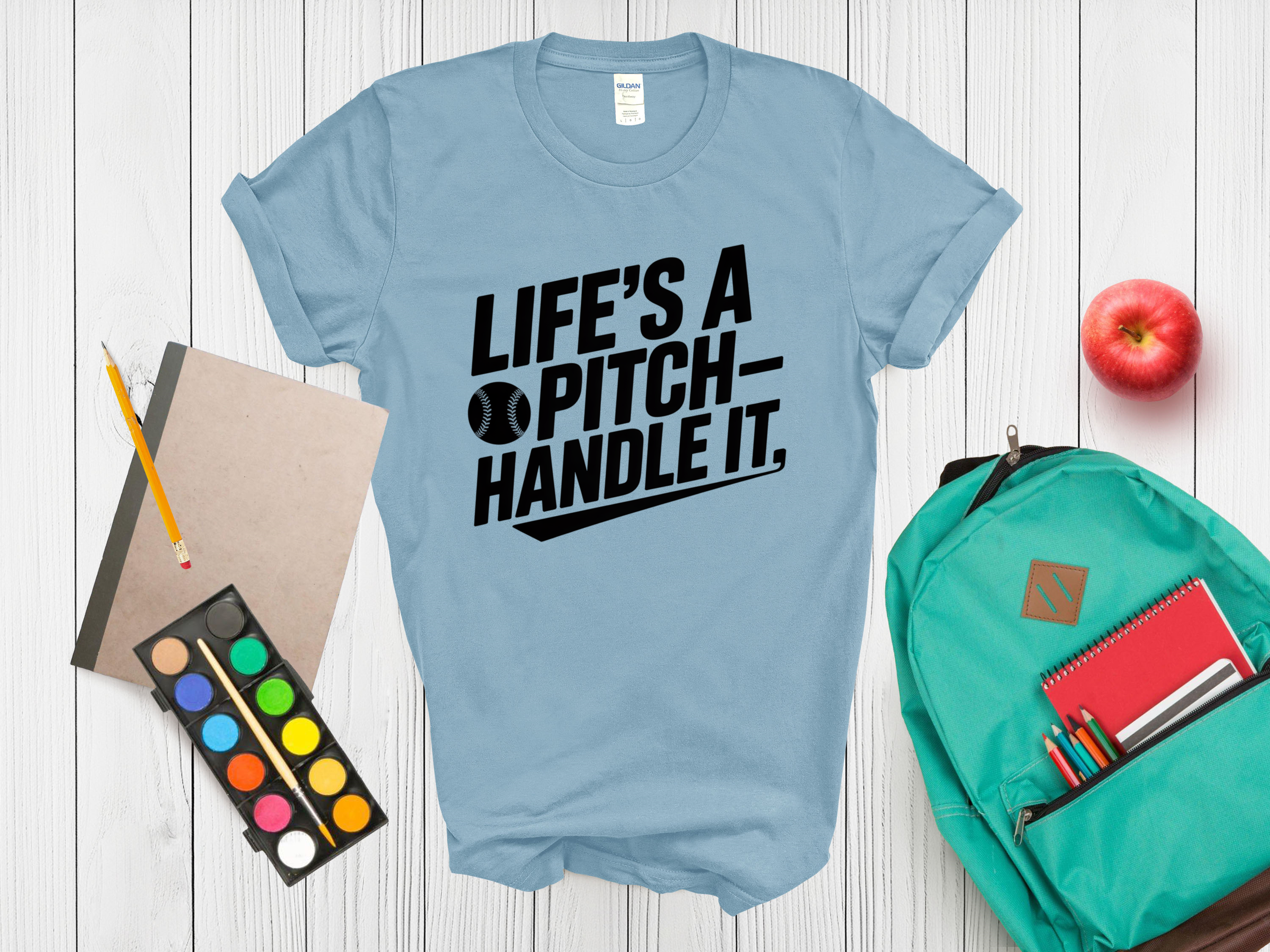 Kids Tee Shirt Life's a Pitch Handle It