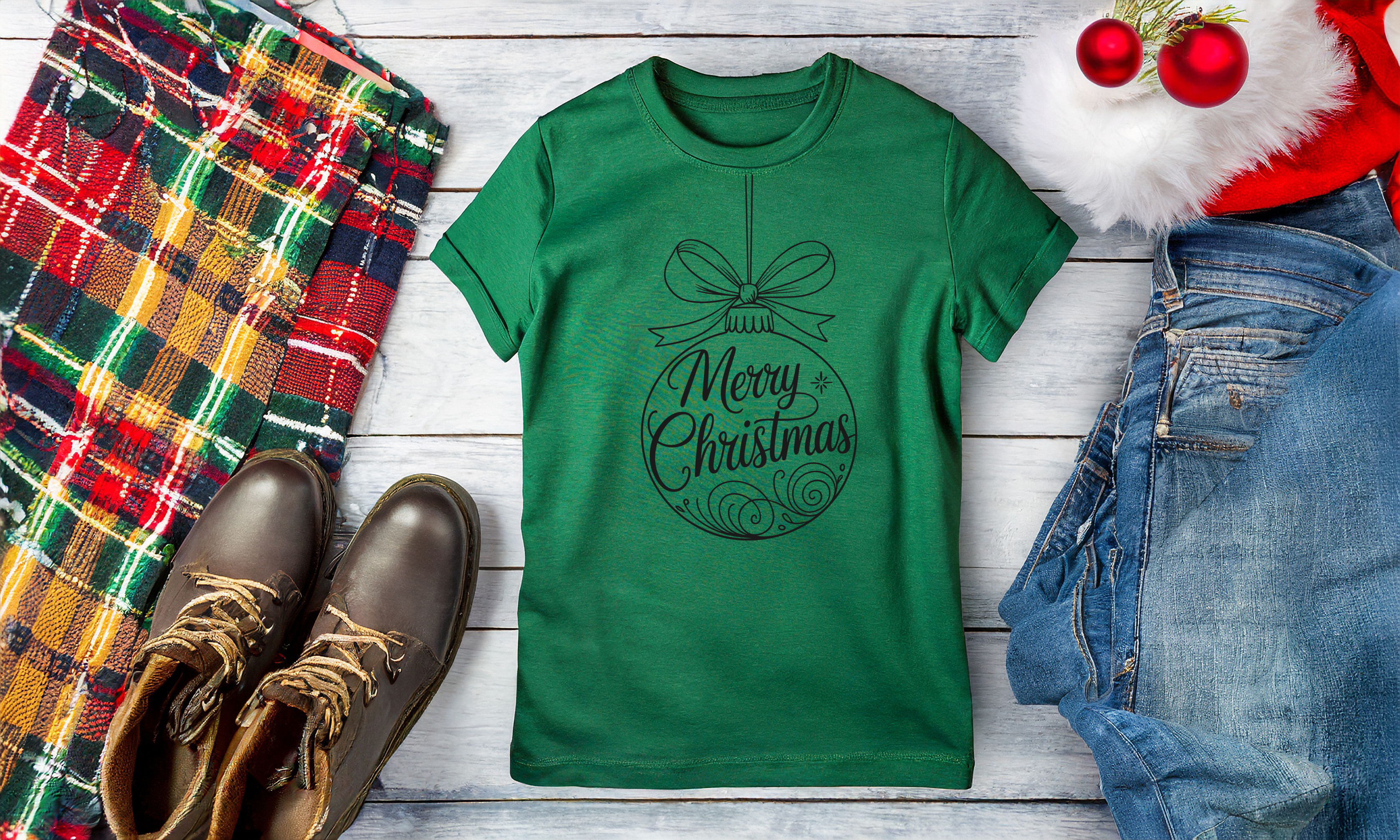 T-Shirt Merry Christmas inside of bulb version 1