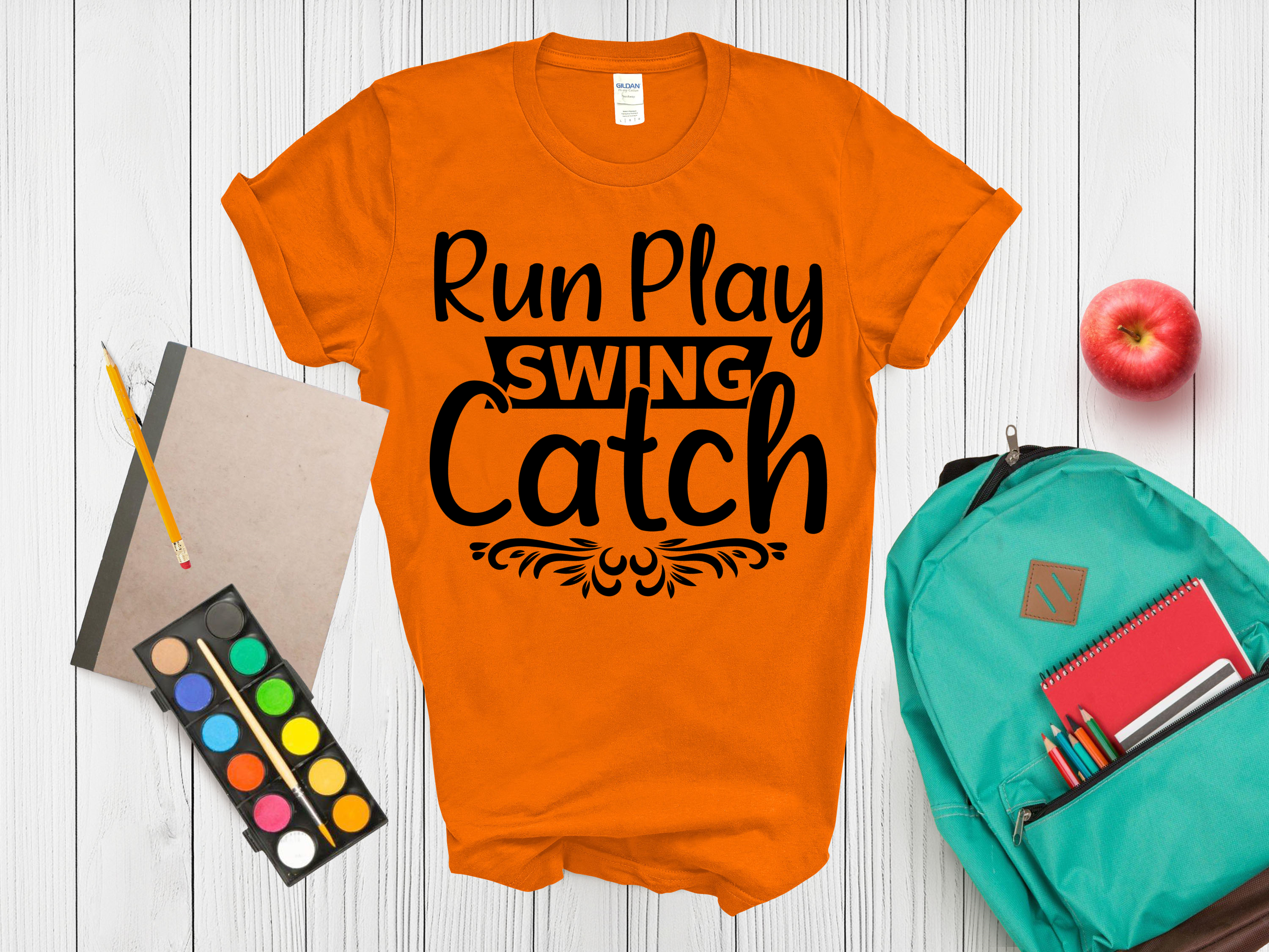 Kids Sports Tee Run Play Swing Catch