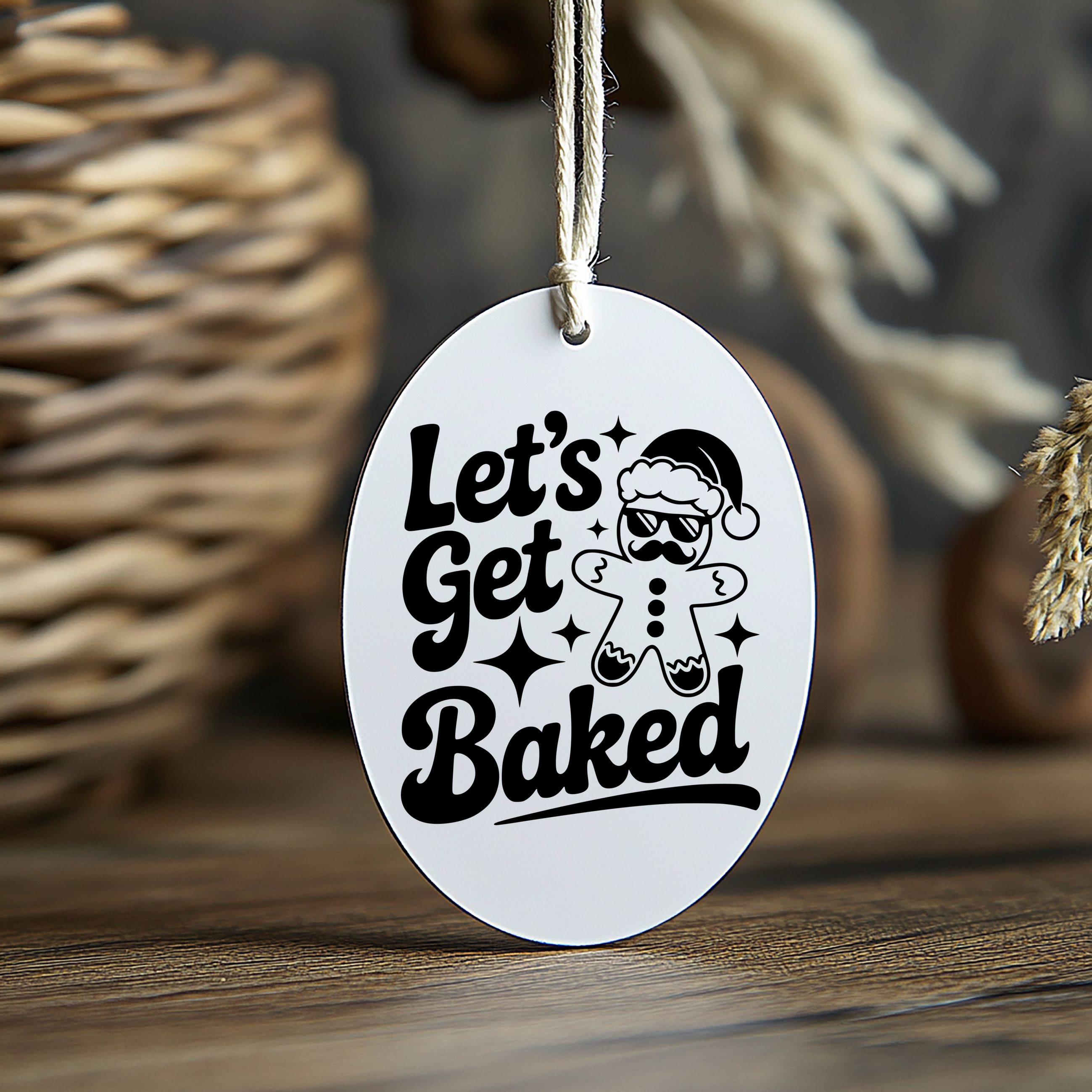 Oval Ornament Gingerbread Man