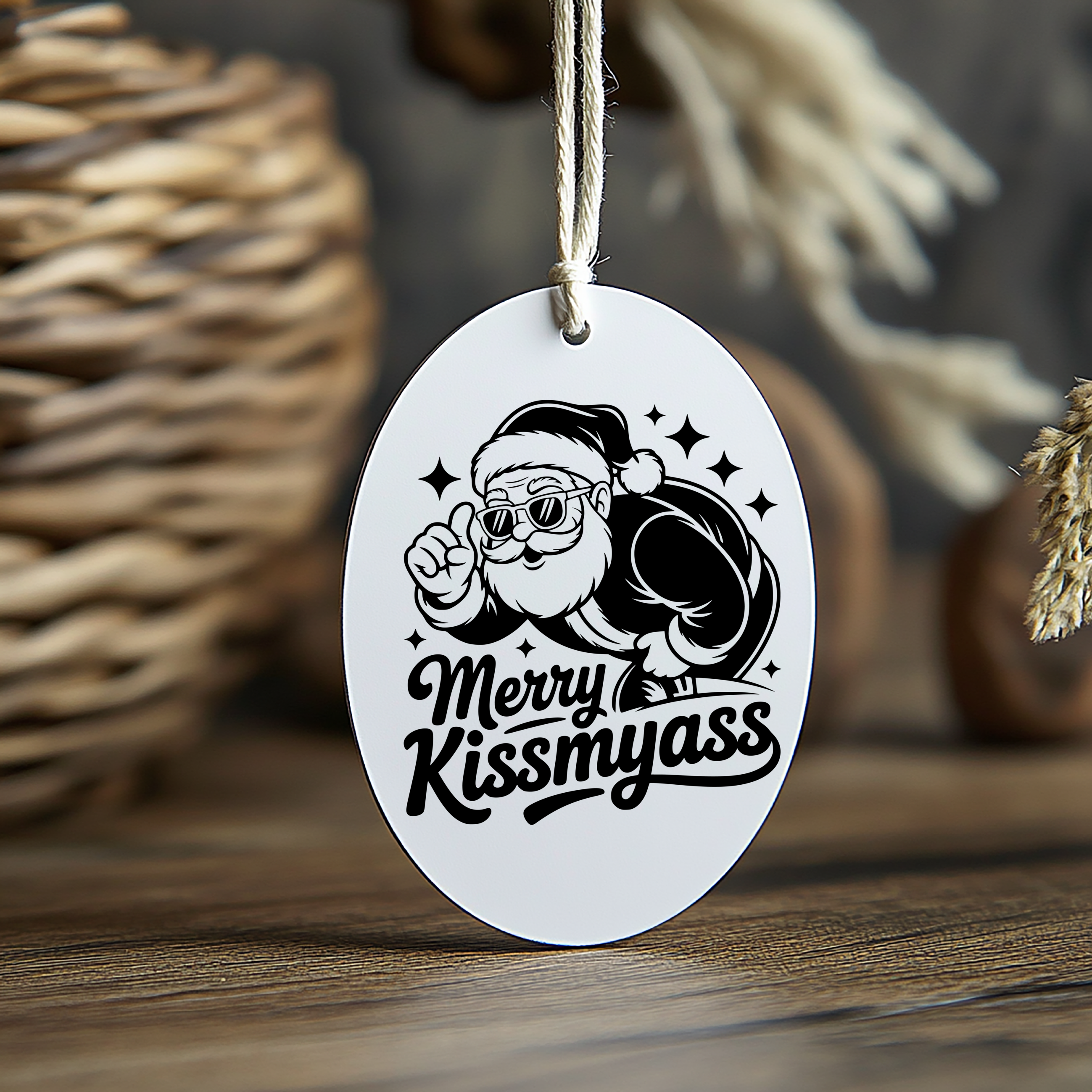 Oval Ornament Merry Kissmyass
