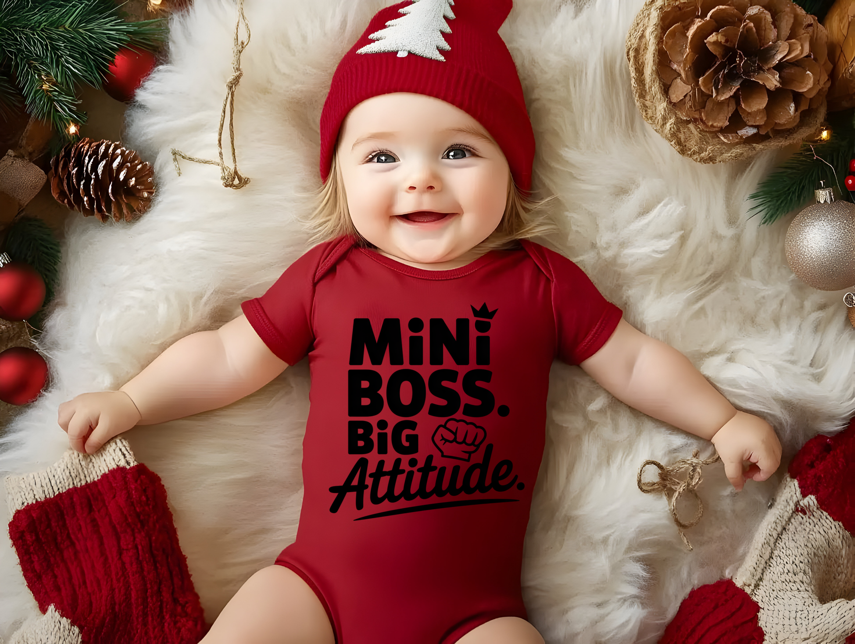 Onesie Short Sleeve Mini Boss big attitude