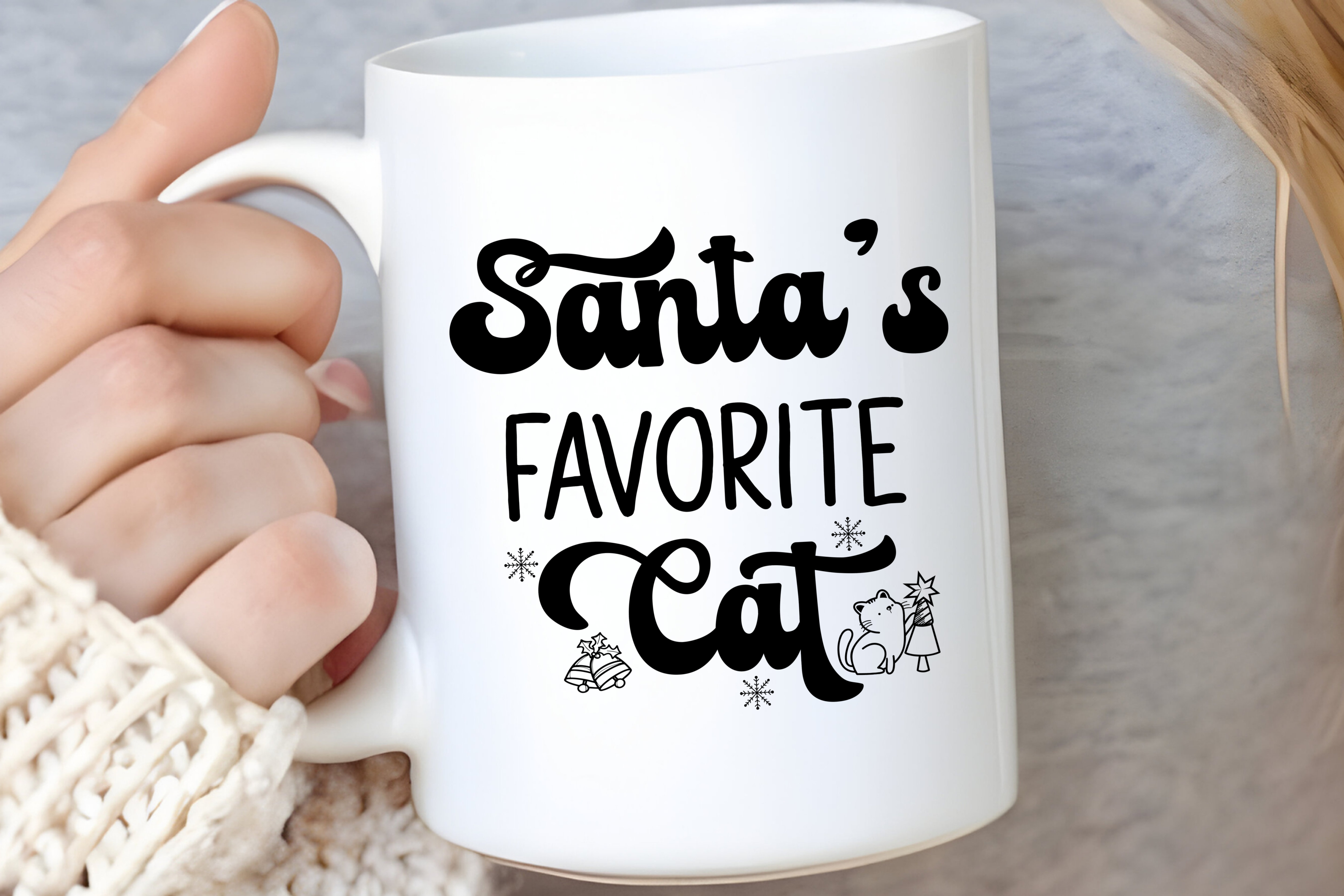 Coffee Mug Santa's Favorite Cat