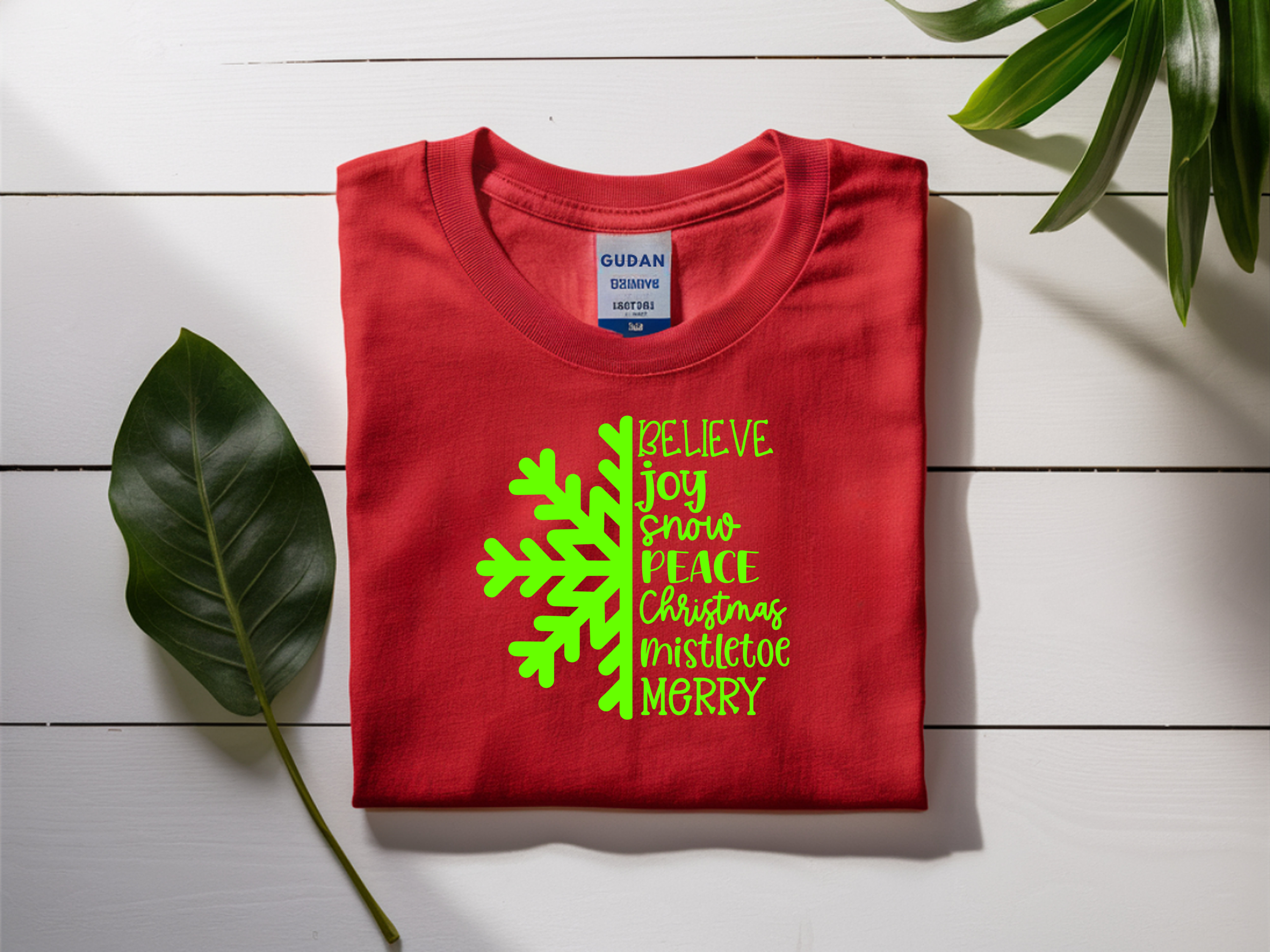 T-Shirt Half Snowflake Half Words