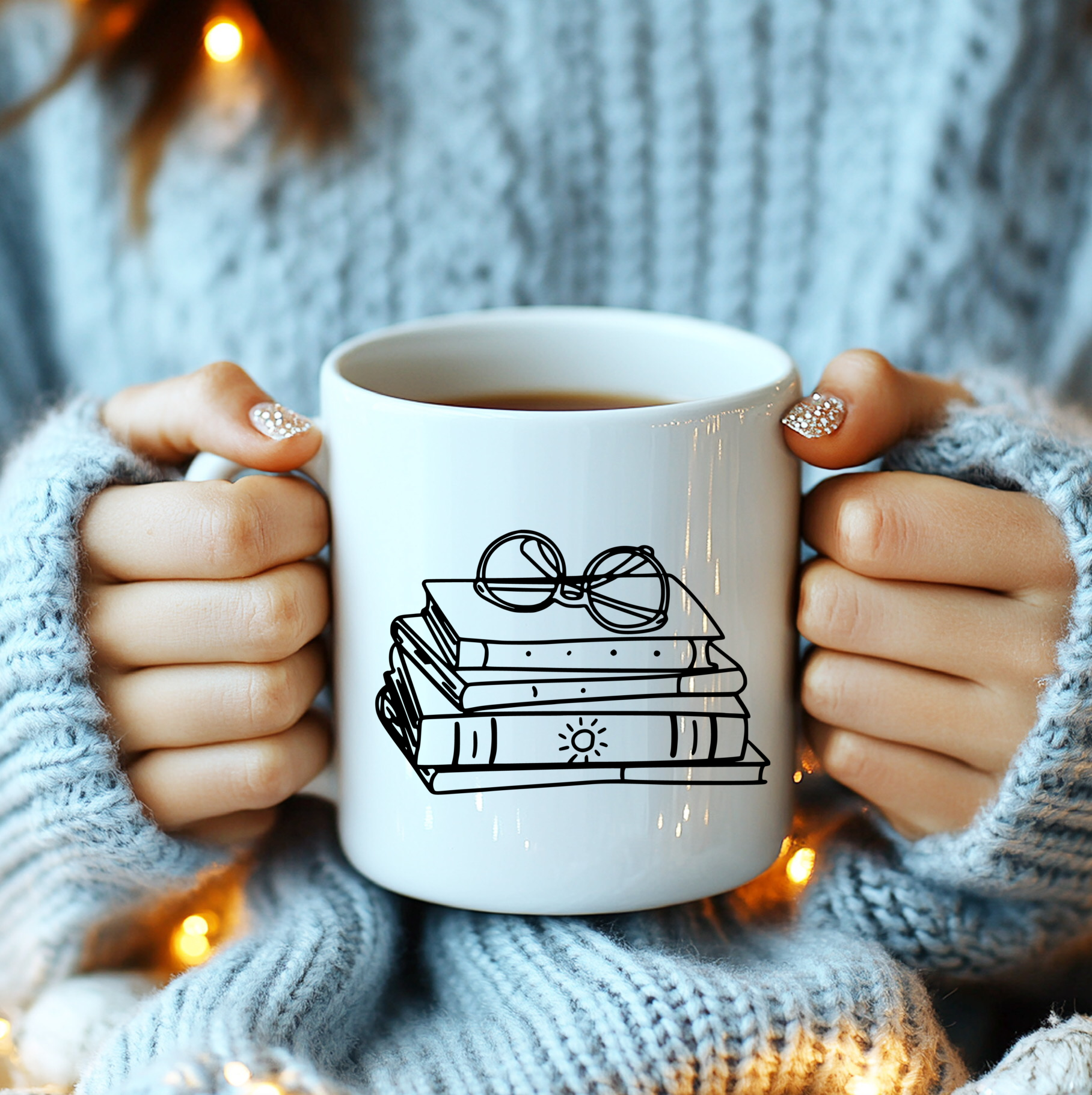 Coffee Cup Books with a pair of glasses