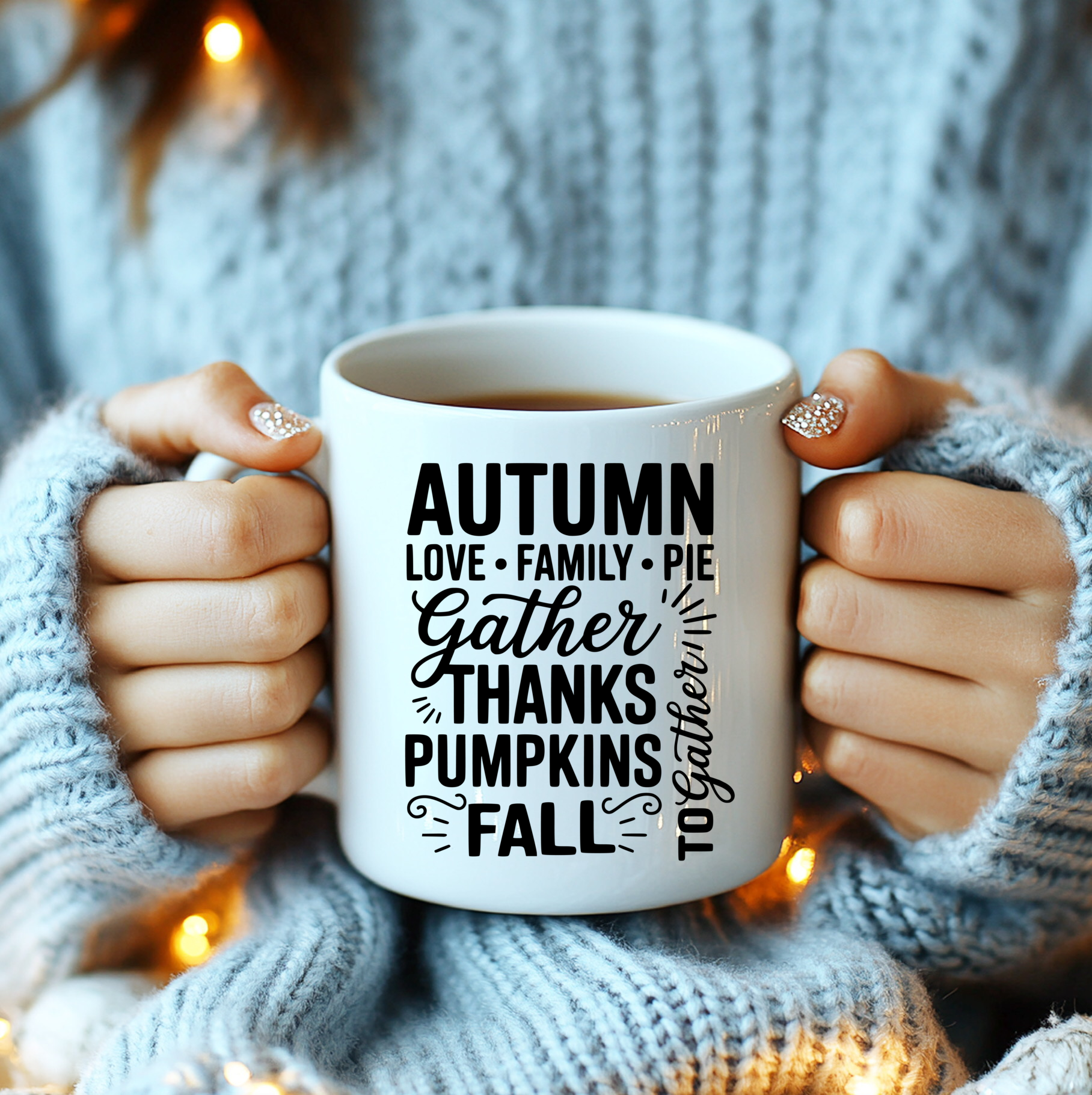 Coffee Mug Autumn Inspired Words