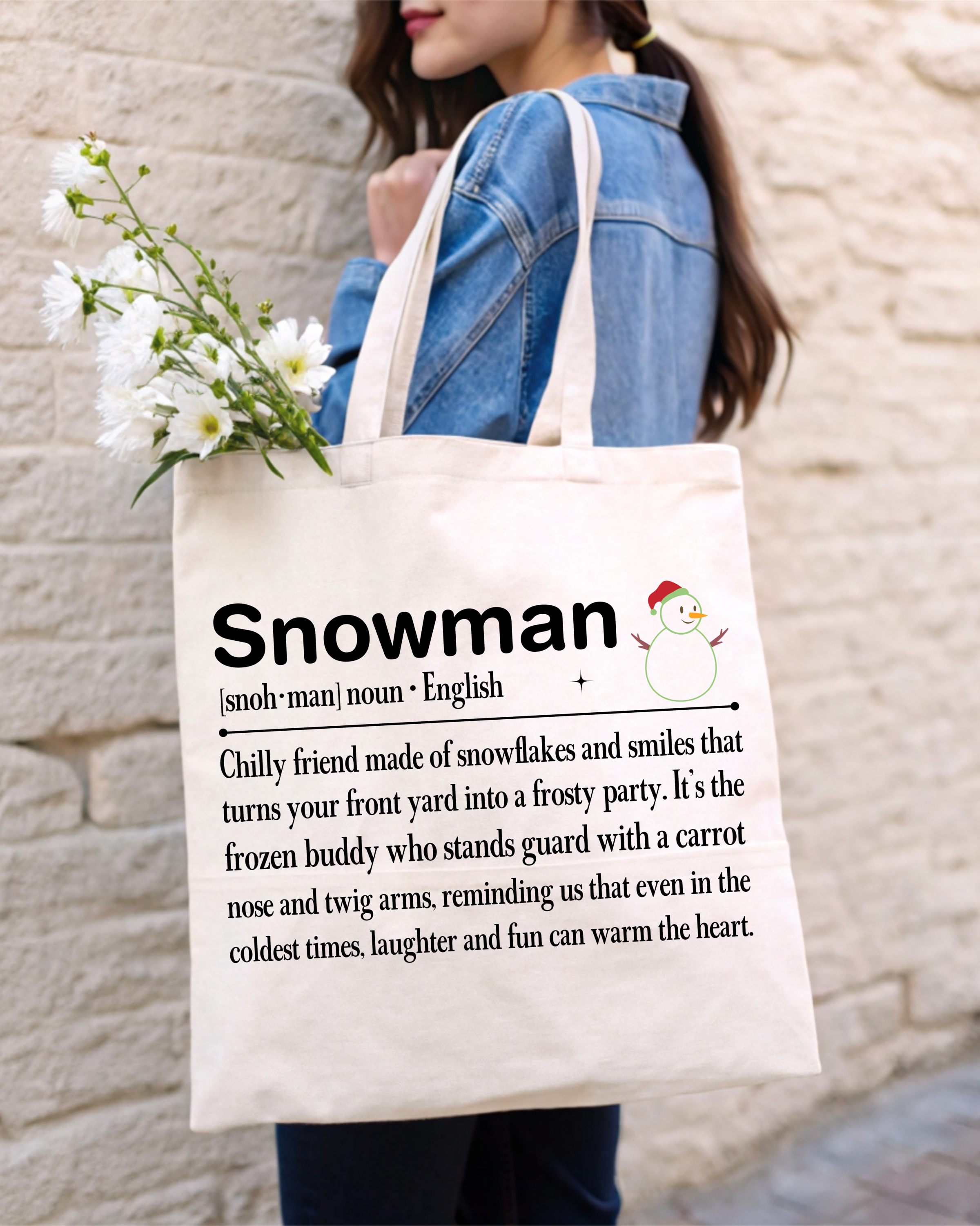 Tote Bag Definition of a Snowman