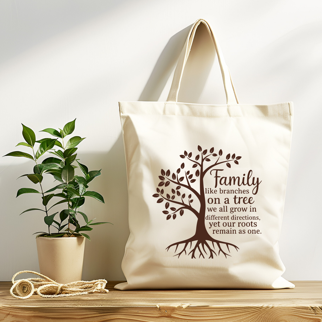 Tote Bag Family Tree Simple