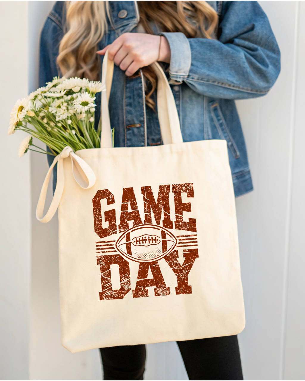 Tote Bag Football Vintage Game Day