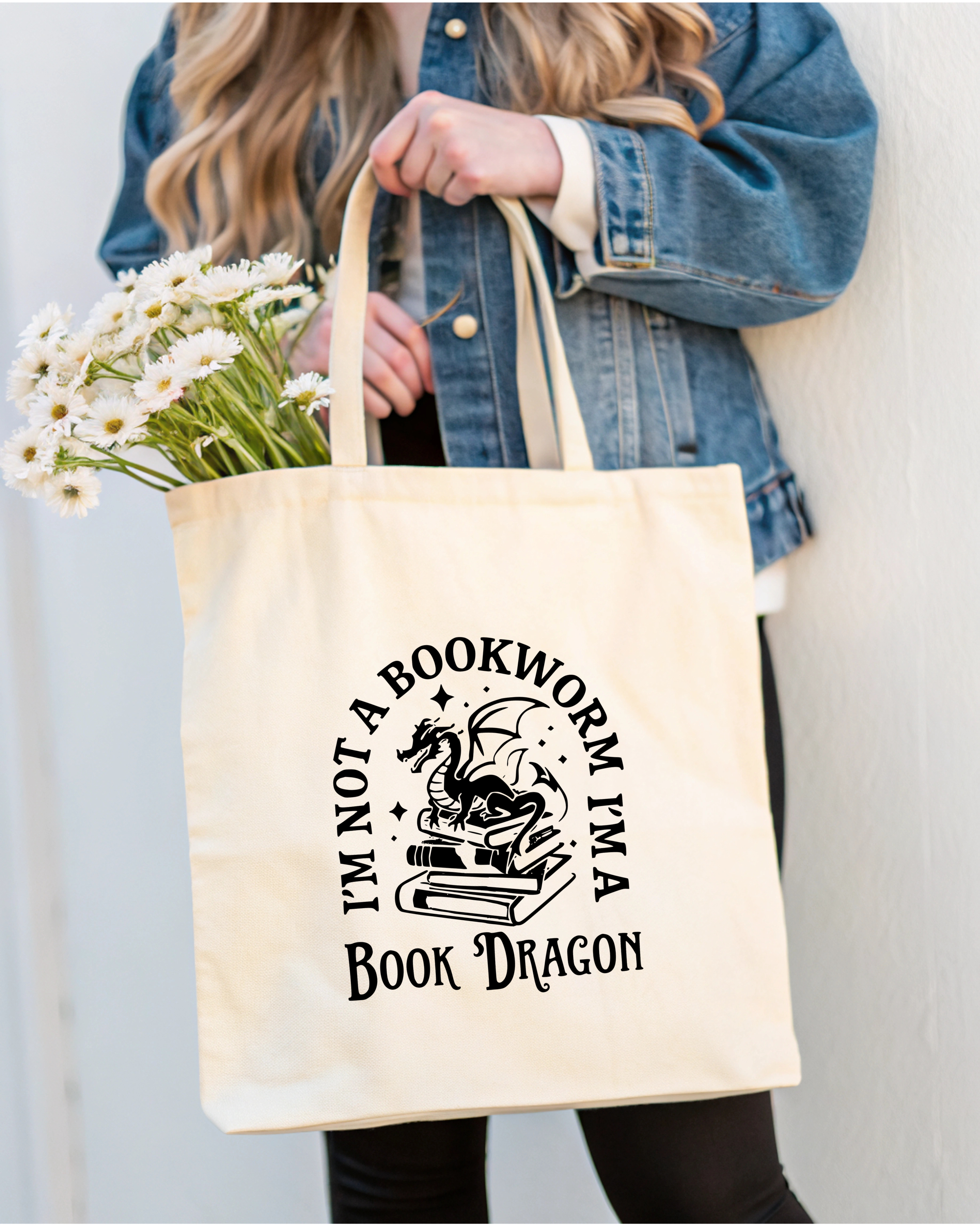 Tote Bag I'm not a Bookworm I'm a Book Dragon