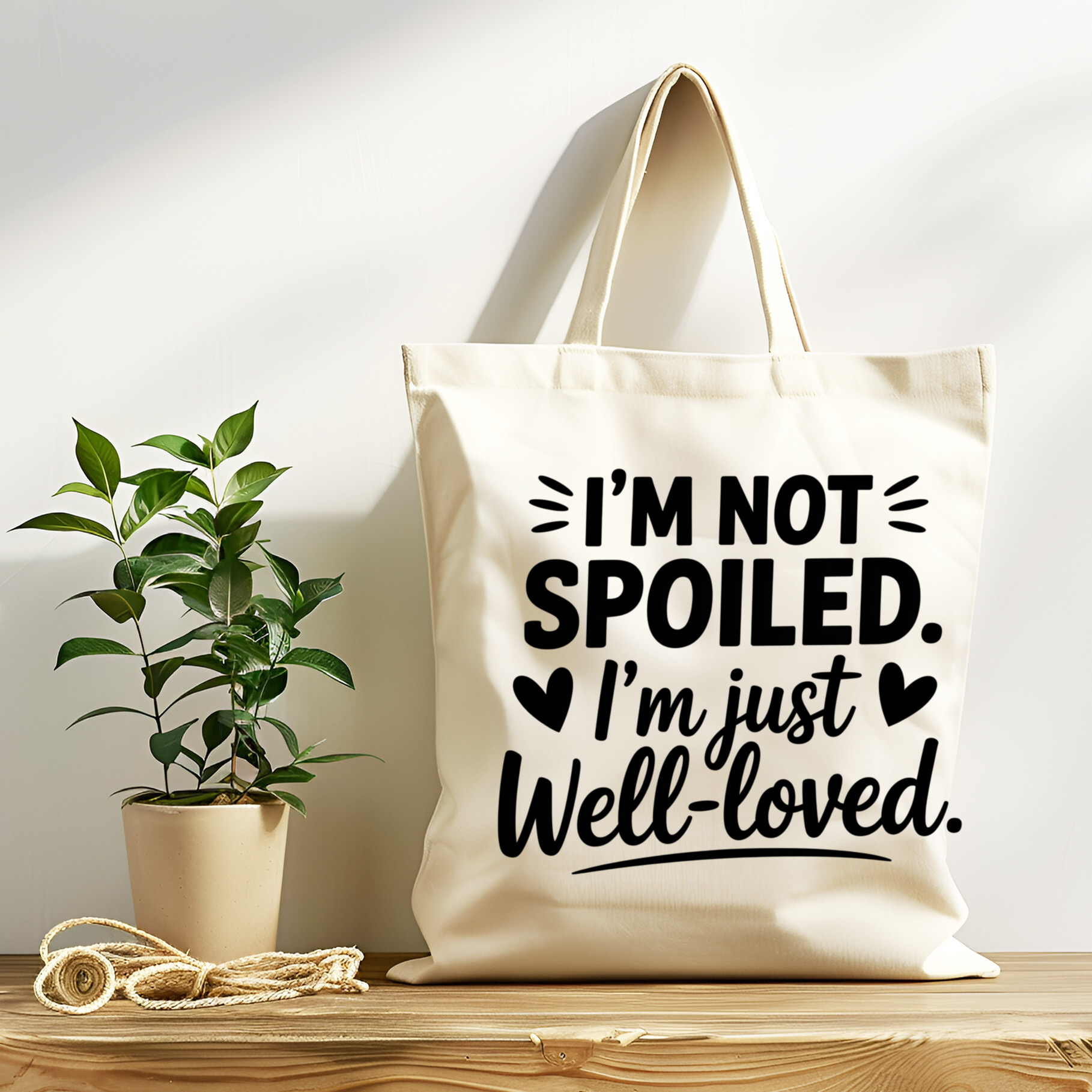 tote bag I'm not spoiled I'm just well loved