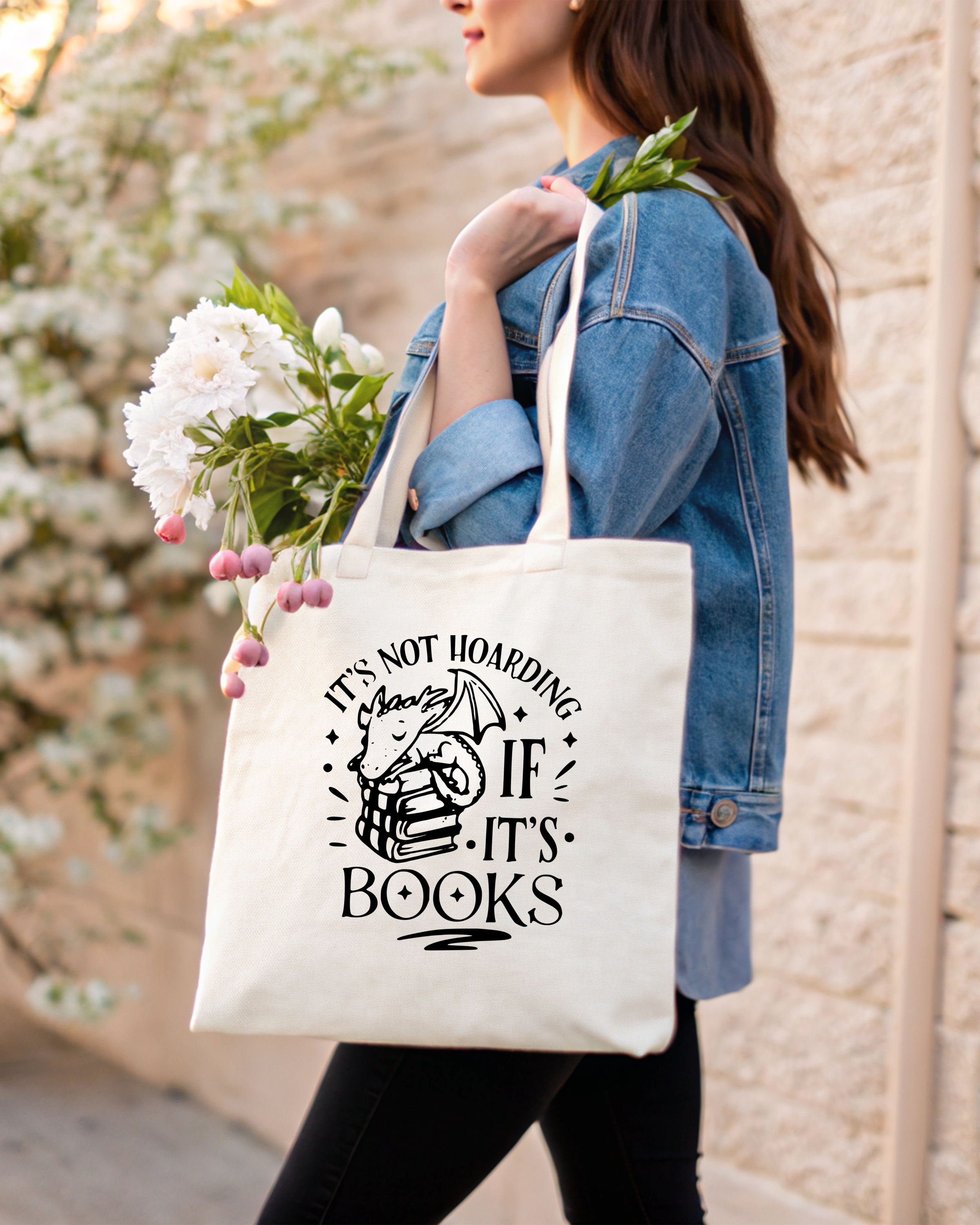 Tote Bag Its not Hoarding if its Books