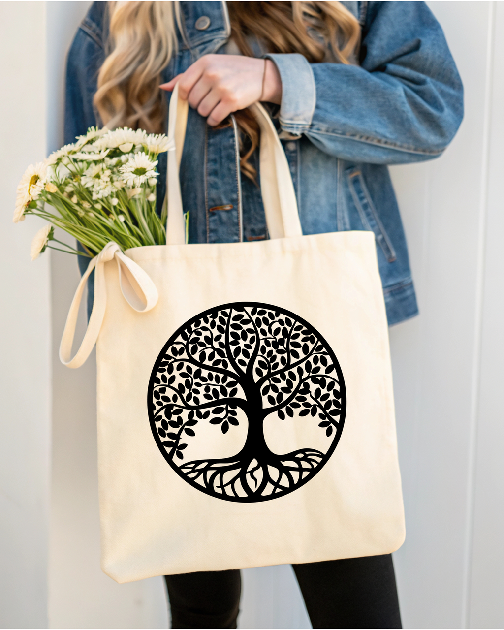 Tote Bag Tree inside The Circle
