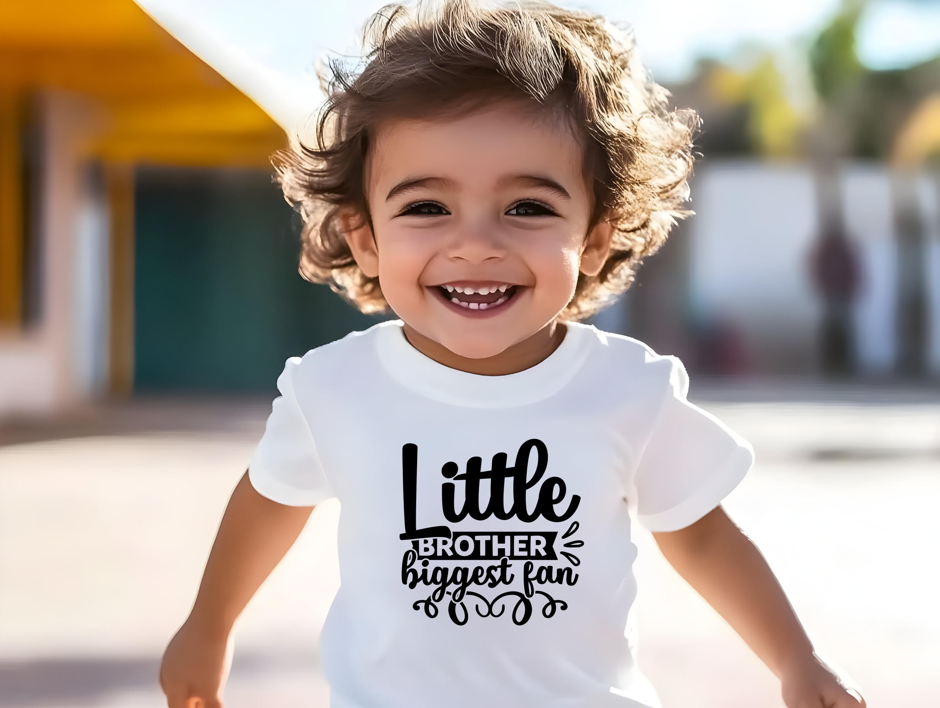 Kids Sports Tee Little Brother Biggest Fan